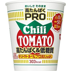 日清食品 カップヌードルPRO 高たんぱく低糖質 チリトマトヌードル [1日分の食物繊維入り] カップ麺 79G×12個