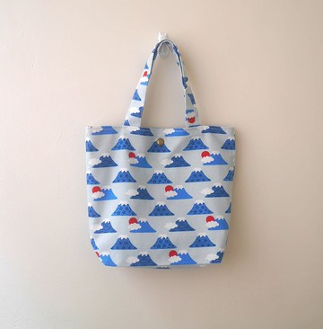 輕鬆散步小手提包/午餐包/散步包/飲料提袋=日出富士山=共3色