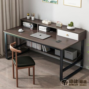 免運下殺書桌電腦桌桌書架置物架穩固置物桌架一體書櫃工作桌萬用桌辦公桌桌邊桌書桌收納