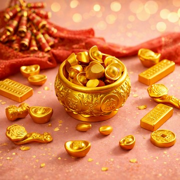 台灣現貨 樹脂聚寶盆 金元寶 金塊 金大米 金幣 金算盤 桌面擺件  工藝品 招財擺件 招財進寶 財源廣進 開運