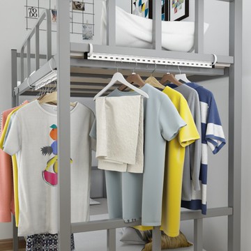 大學生宿舍衣架神器掛鉤寢室上下鋪床邊住校床頭置物收納衣架。