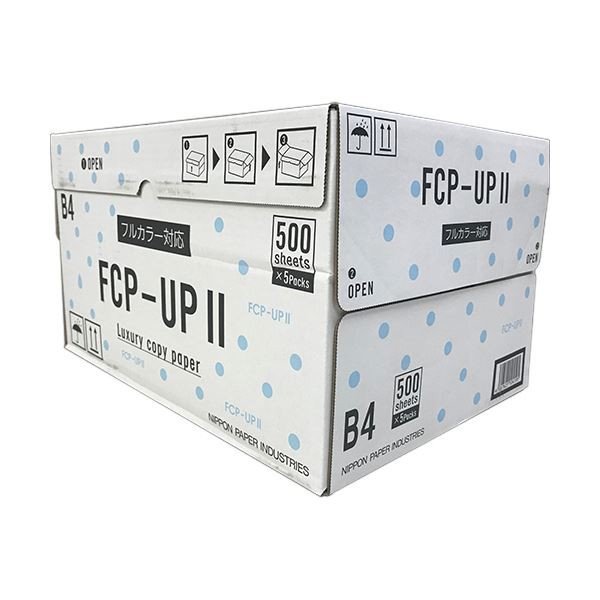 プリンター (まとめ) 日本製紙 FCPUPII B4FCPUP2B4 1箱(2500枚:500枚×5冊) (×5)