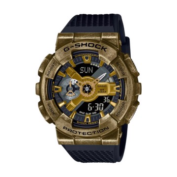 【CASIO G-SHOCK】蒸氣感科幻金屬世界潮流雙顯腕錶-鐵鏽金/GM-110VG-1A9