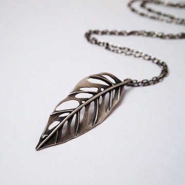 【Plant 系列】#a436 龜背芋項鍊/ 925銀/ 手工禮物/ 客製化