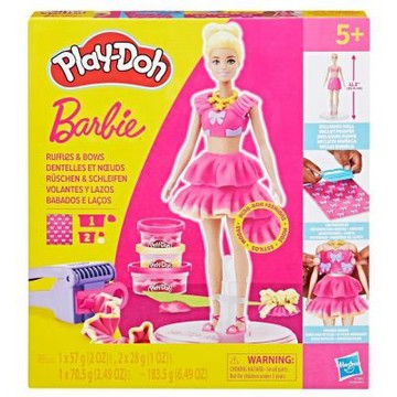 PlayDoh 培樂多 - 芭比娃娃時尚設計師組(荷葉邊蝴蝶結造型)