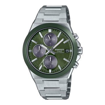 【CASIO 卡西歐】EDIFICE 太陽能電力 個性綠 跑車腕錶 藍寶石玻璃 EFS-S650D-3A_40.9mm