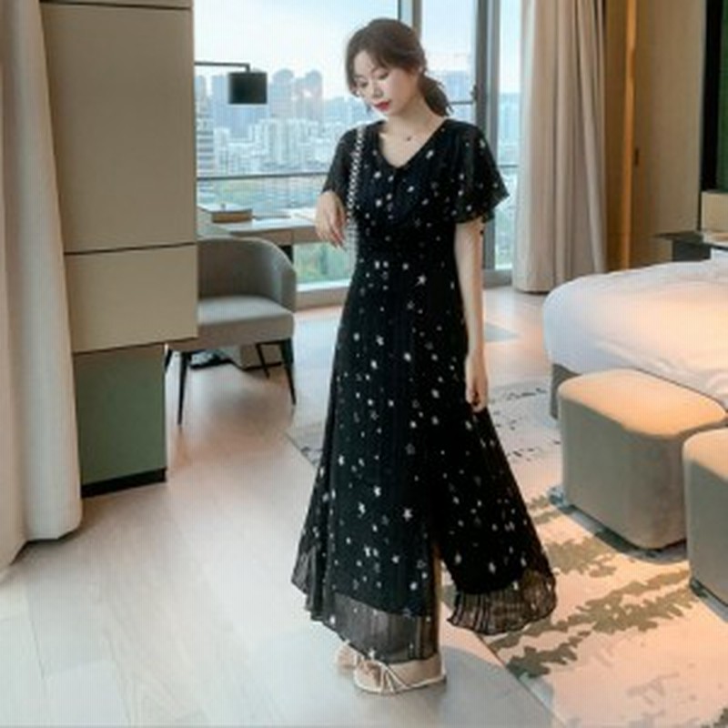 ロングドレス シンプル ぽっちゃり きれいめ 大きいサイズ 黒 夏 半袖 ワンピース きれいめ 細見せ エレガント 涼しい 夏ワンピ Big 個性 通販 Lineポイント最大5 0 Get Lineショッピング