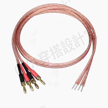 純銅鍍金音箱線材發燒級音響線音頻連接線家用喇叭線功放香蕉頭線【亞德機械五金家居】