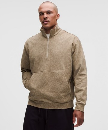 Heavyweight Soft Jersey Half Zip Sweatshirt Size Large