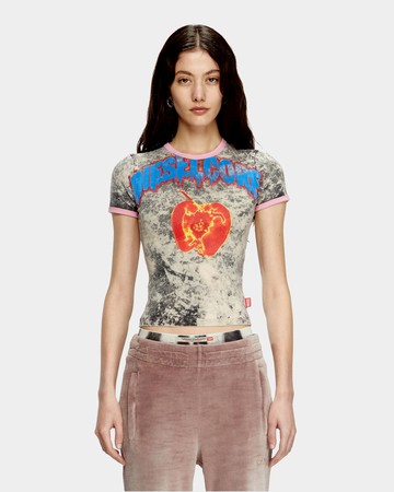 DIESEL CORE 心型印花短版圓領 T-Shirt - S