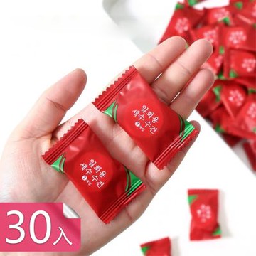 【荷生活】旅用便攜獨立包裝加大壓縮毛巾 加厚親膚綿柔強吸水拋棄式毛巾-30入組