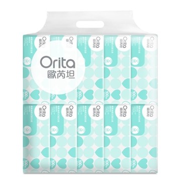 歐芮坦細柔抽取式衛生紙100抽10包入