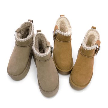 【PLAYBOY】波希米亞釦環厚底雪靴-PY1705-2色