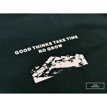 『老爺有喜』重磅山脈標語棉質背心(NOF2405S8008)-綠