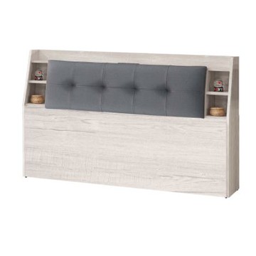 文創集 凱曼6尺雙人加大貓抓皮革床頭箱(不含床底＋不含床墊)-182x24x95cm免組