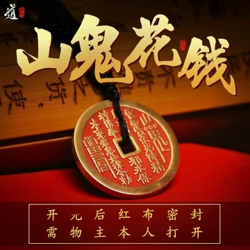 紫南宮過爐開光🙏🏻山鬼花錢 山鬼花錢吊墜項鍊 開光 開運 財運 八卦 山鬼錢 避邪 五帝錢開光 古錢 銅錢 鎮宅 安康