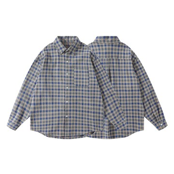 【夏季爆款】2025鞦鼕寬鬆紋理感條紋長袖襯衫C8069-P68