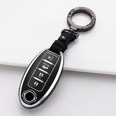 SSJABHカーキーカバー-日産ソフトTPUフォブケースホルダープロテクターRogue Altima Maxima Infiniti Q 50 60 Versa 4ボタンキーレスエントリーRemote Smar