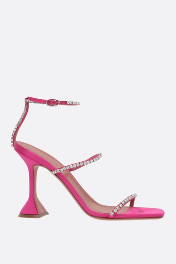 AMINA MUADDI Gilda satin sandals Woman