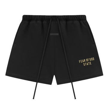 FEAR OF GOD ESSENTIALS FLEECE SOCCER SHORT BLACK