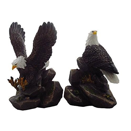 American Bald EagleブックエンドセットSculptures in Officeと愛国ホーム装飾、鳥と像Figurines by home