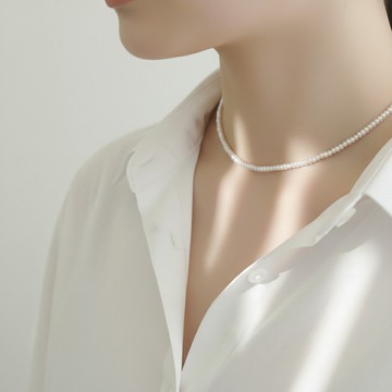 迷你淡水珍珠串 14Kgf 包金 正反兩戴項鍊 Y字鍊 客製長度 百搭