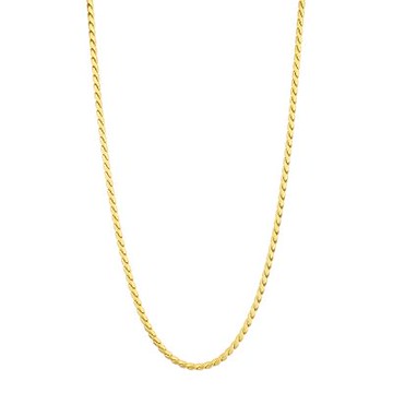 法國 ROCHET COBRA 系列 霧面不鏽鋼鍊條項鍊-耀金色