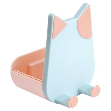 小麥購物 貓耳鍋蓋手機架 L2080  藍粉色  1個