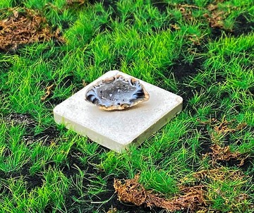 能量擺飾-瑪瑙可愛小晶洞聚寶盆 招財 療癒 開運 原礦 快速出貨