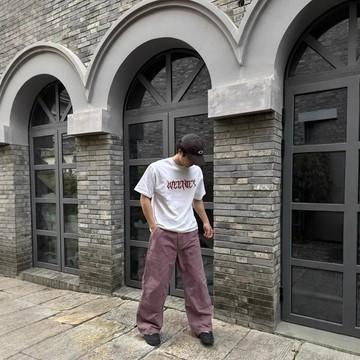 【嚴選】重磅純棉280G短袖t恤男美式復古街頭夏季新款高街潮流T恤鑫弘-衣錦男裝