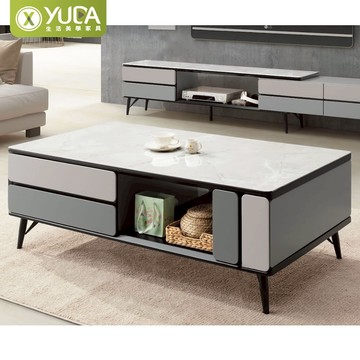 【YUDA】聖齊奧4.3尺岩板大茶几/矮桌(北部免運)