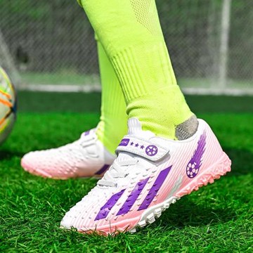 2025開學季新款兒童足球鞋女童碎釘訓練鞋低幫專業比賽運動鞋梅西