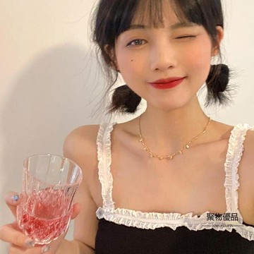 夏季愛心項錬輕奢小眾女高級感鎖骨錬小眾設計頸錬【聚物優品】