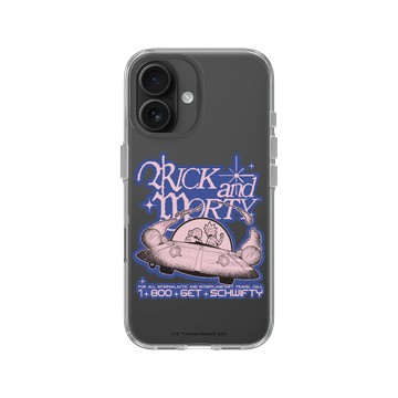 iPhone 16 Clear Case（相機按鈕） 透明 - 瑞克和莫蒂 Rick and Morty - 瑞克和莫蒂-太空船熱線