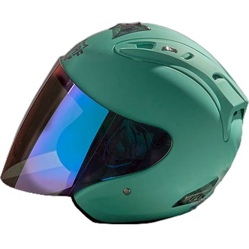 WRF 沃狼 A6 素色 消光淺綠 R帽 內襯全可拆 透氣 抗UV40+ 快速插扣 安全帽  半罩