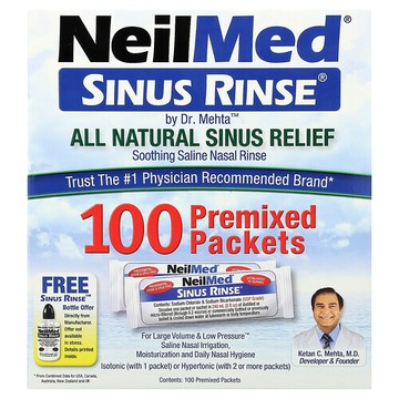 NeilMed, Sinus Rinse™ 全天然通鼻配方，預製洗鼻粉，100 袋裝