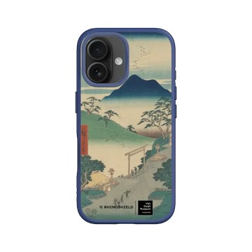iPhone 16 SolidSuit 濃海藍 - Van Gogh Museum - 浮世繪系列東海道五十三次名所圖會 - 歌川廣重