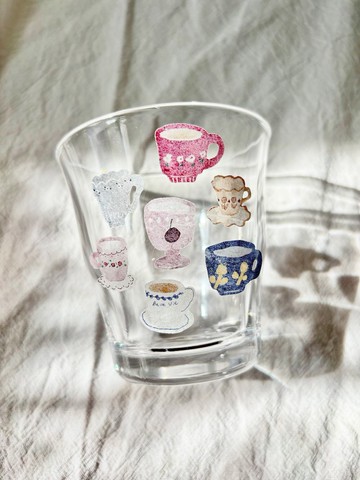 下午茶 / 2.5cm和紙膠帶 (割型)