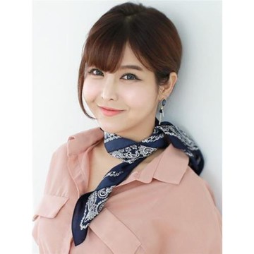 東大門韓國雪紡印花裝飾氣質絲巾