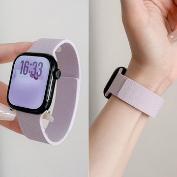 香芋紫新款硅膠強磁錶帶 適用於 Apple watch 蘋果 10 9 8 7 6 SE iWatch 錶帶 手腕錶帶