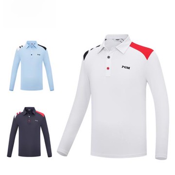 PGM 新品 兒童高爾夫服裝男童長袖T恤 舒適親膚 運動面料時尚百搭