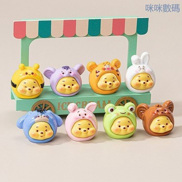 咪咪數碼🔥童話動物噗噗 手工diy飾品配件手機鏈掛件萌粒對對碰盲袋樹脂配件