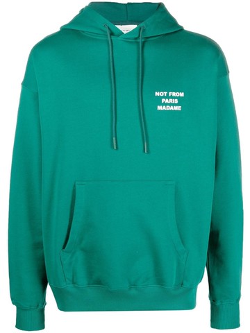 Drôle De Monsieur - Not From Paris Madame cotton hoodie - men - Cotton - M - Green