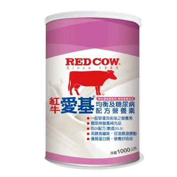 紅牛 愛基均衡及糖尿病配方營養素 1公斤/罐裝 管灌適用、膳食纖維、鉻 憨吉小舖