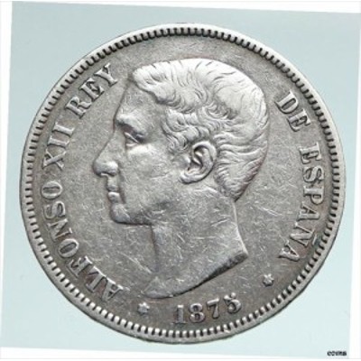 品質保証書付】 アンティークコイン NGC PCGS 1875 スペイン W キング