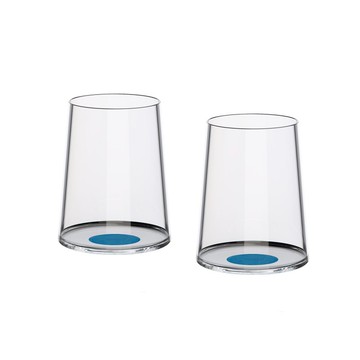 SplitGlass 水晶玻璃白酒杯 - 2 件套裝 (藍色)