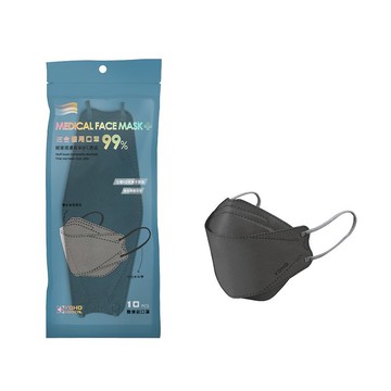 佑合4D美型修容口罩(磐石灰)20入