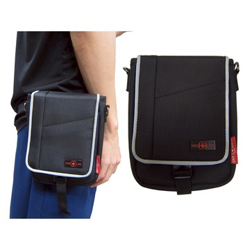 ~雪黛屋~OVER-LAND 腰掛式中容量主袋+外袋共四層6寸手機附長背帶防水尼龍T5776