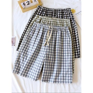 夏季男士全棉純棉睡褲五分褲短褲薄款可外穿寬松夏天大褲衩家居褲