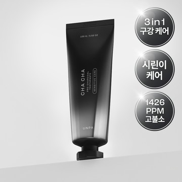 Unpa Cha Cha PRO Sensitive Care Charcoal Toothpaste 100g